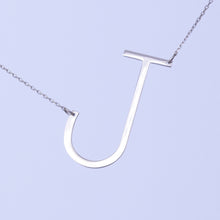 Alexis Necklace, Large Initial Sideways Necklace