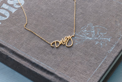 Name Necklace Gold