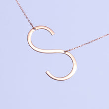 Alexis Necklace, Large Initial Sideways Necklace