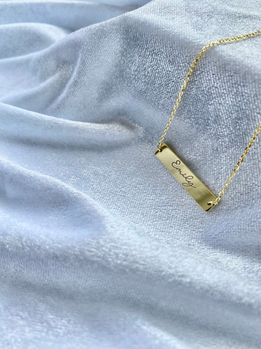 Personalised Bar Necklace . Custom Engraved . Name Necklace . Date Necklace . Coordinates Necklace . Bridesmaids Gifts. Personalized Jewelry