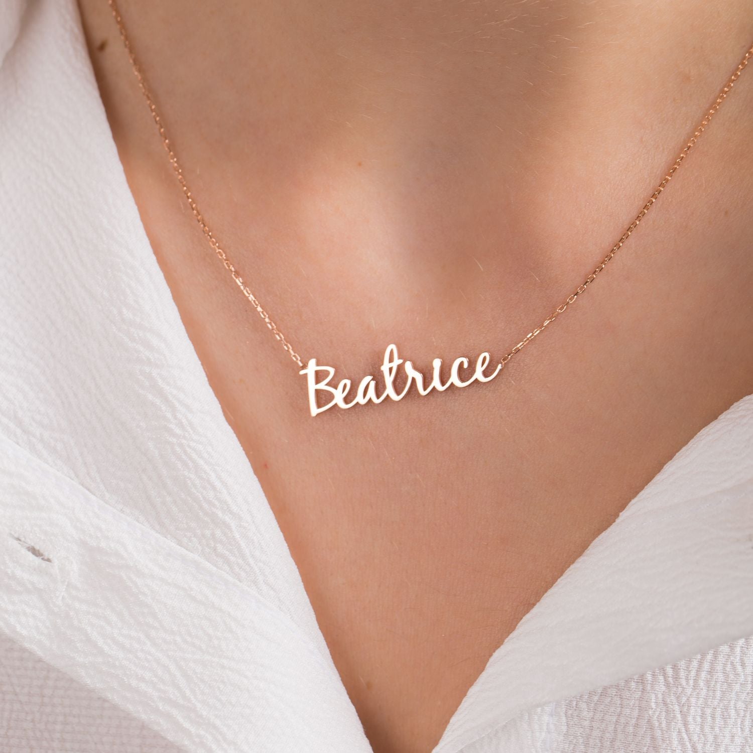 Custom Initial Name Necklace-Silver by Swan