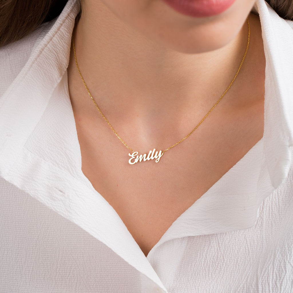 Custom Personalise Gold Name Necklace-Silver by Swan