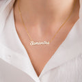Gold Name Neckalce Handmade Personalised-Silver by Swan