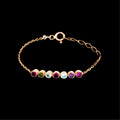 Gold Plated Birthstone Bracelet-Silver by Swan
