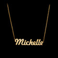 Gold Plated Silver Custom Name Necklace Fontone-Silver by Swan