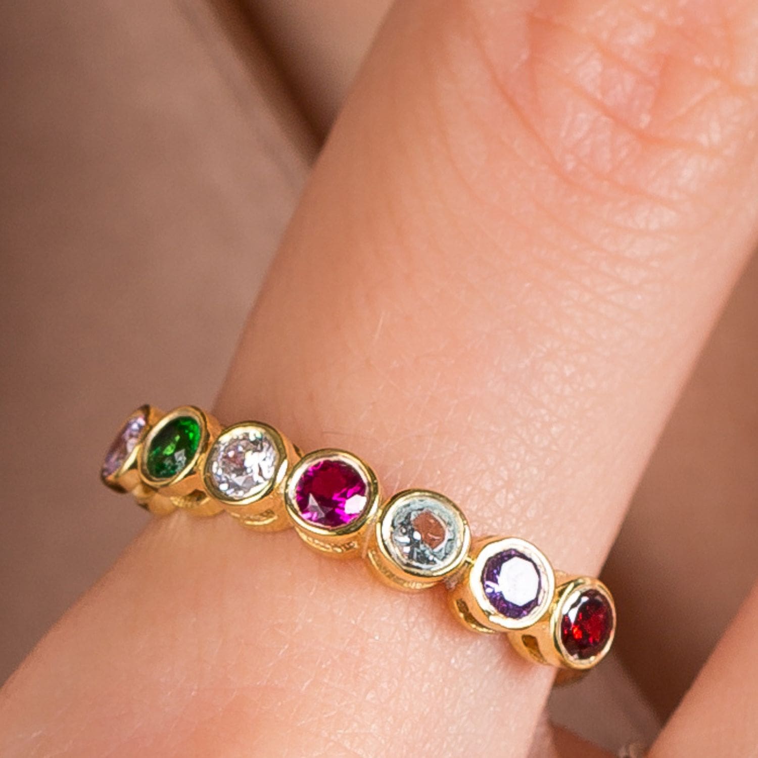 Family Birthstone Ring Gold