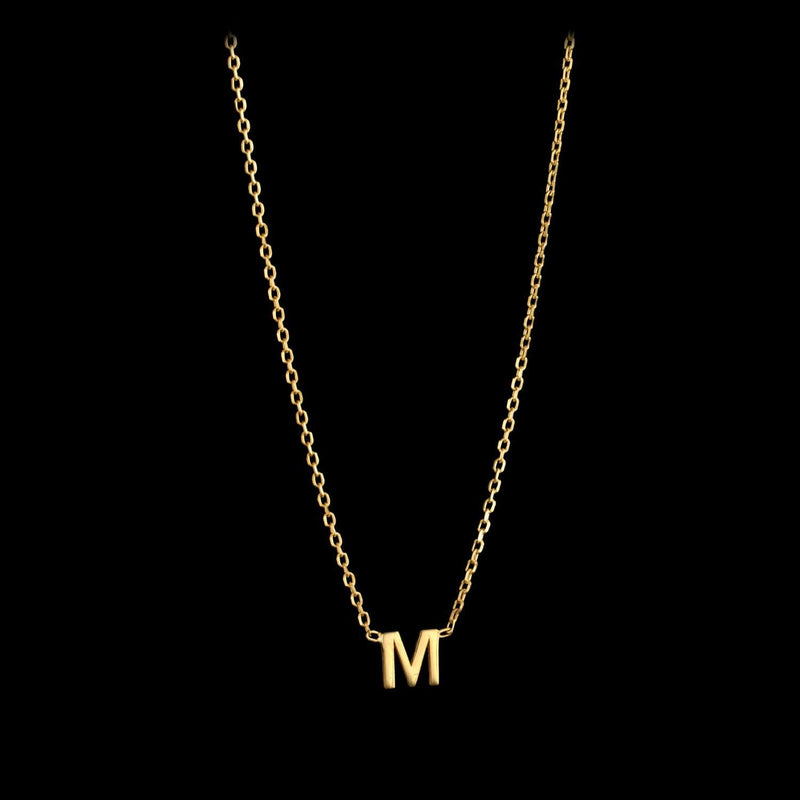 Initial Necklace Gold
