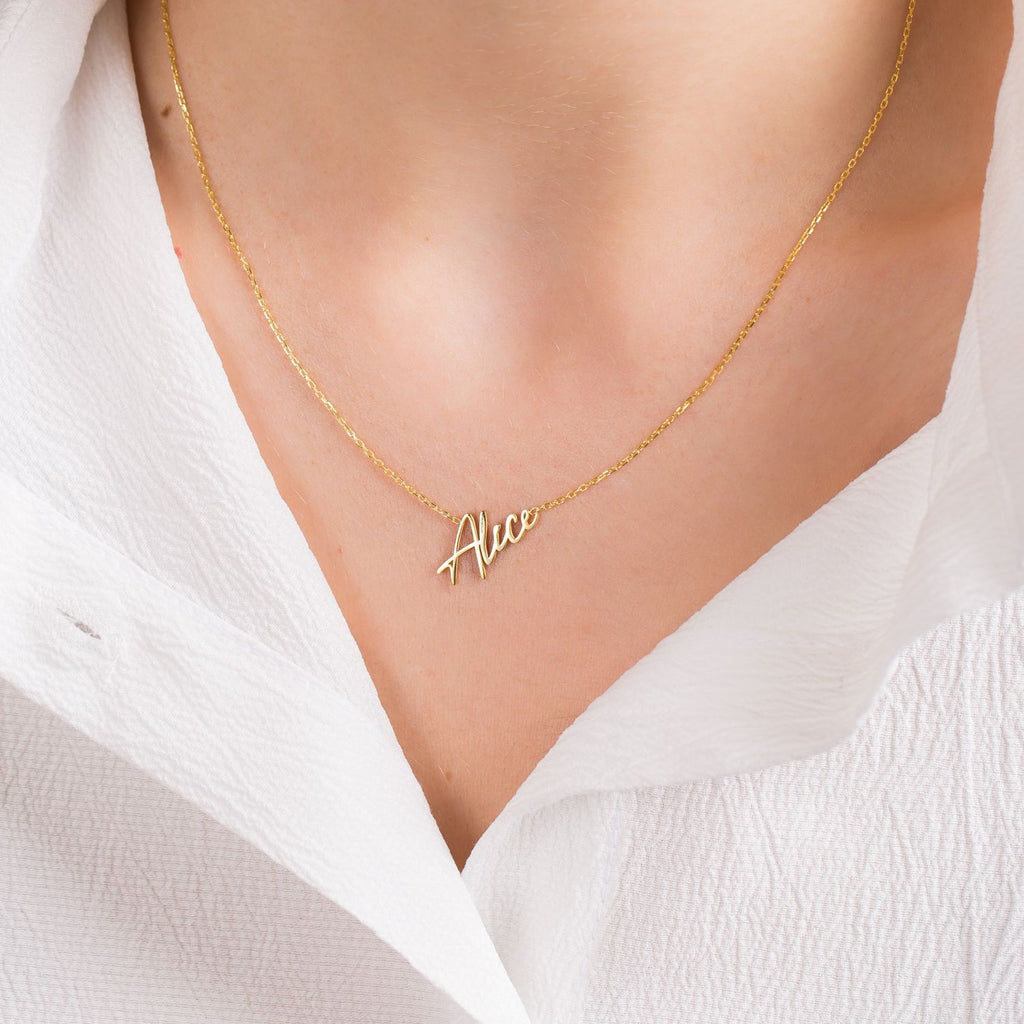 Name Necklace Rose Gold