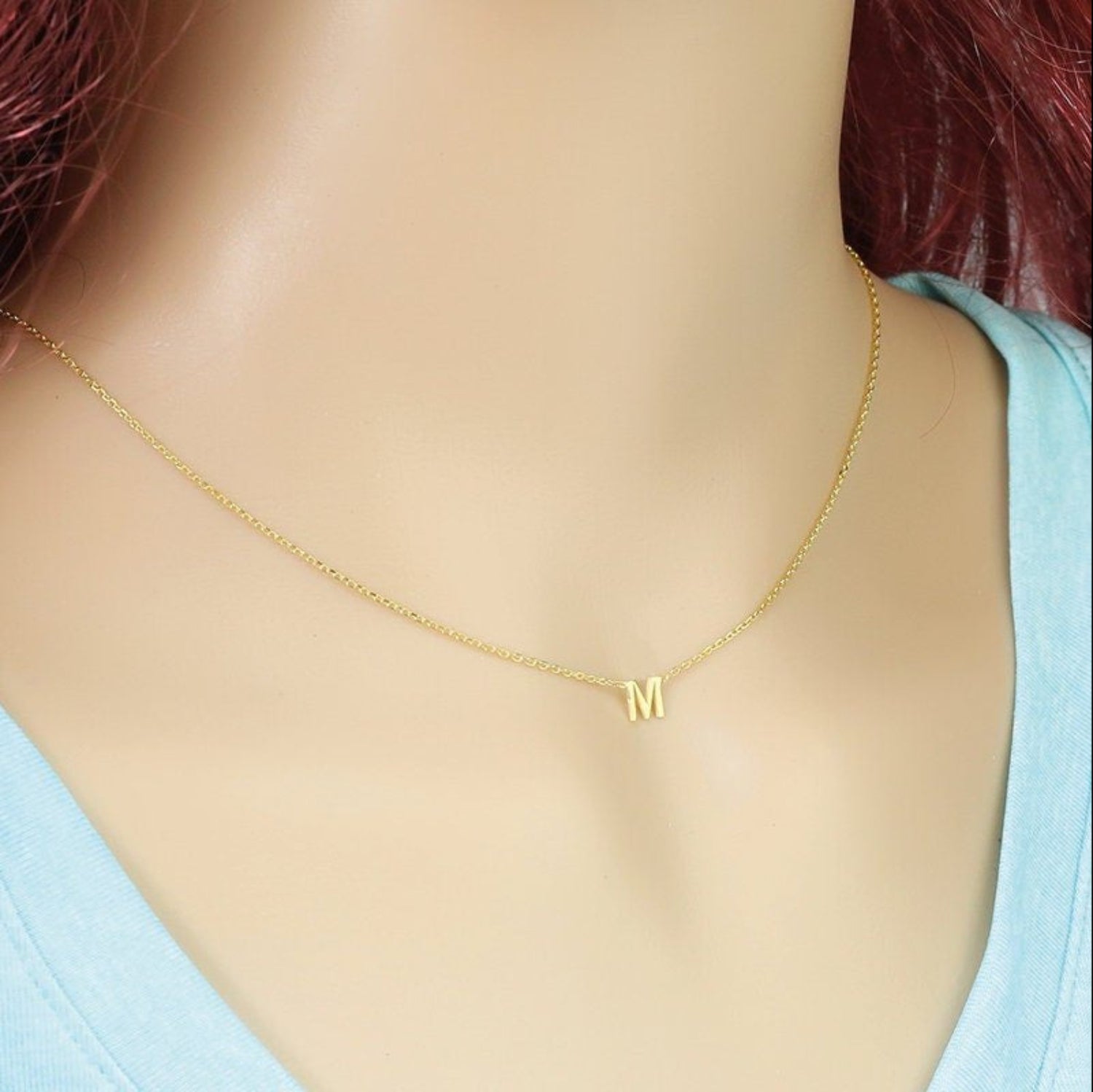 Initial Necklace Gold Palted-Silver by Swan