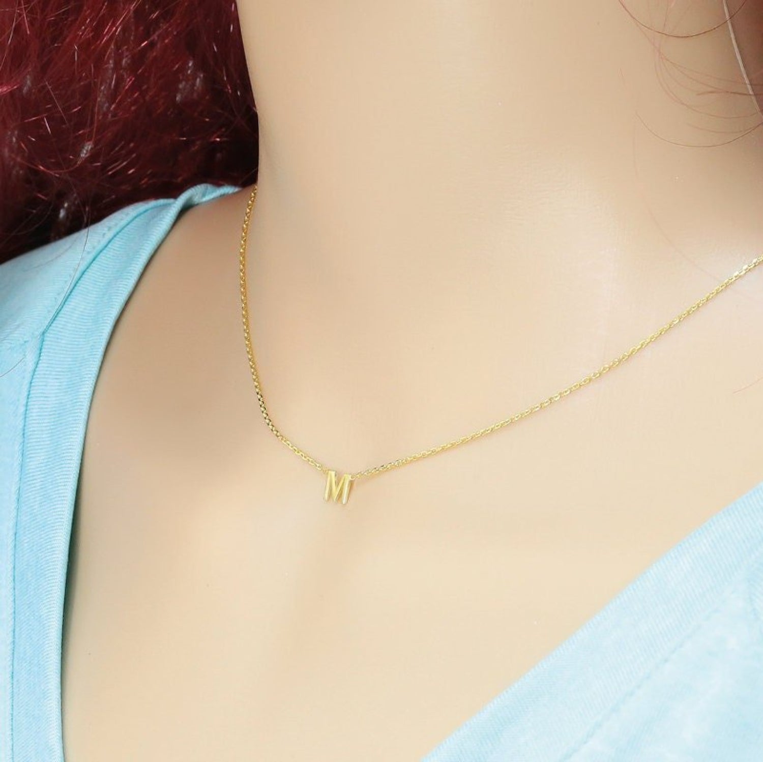 Initial Necklace Gold Plated-Silver by Swan