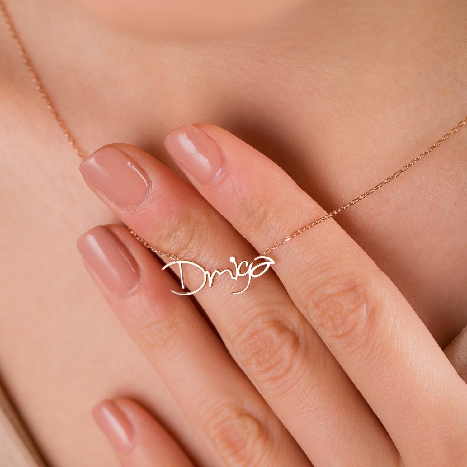 Personalise Actual Handwriting Necklace-Silver by Swan