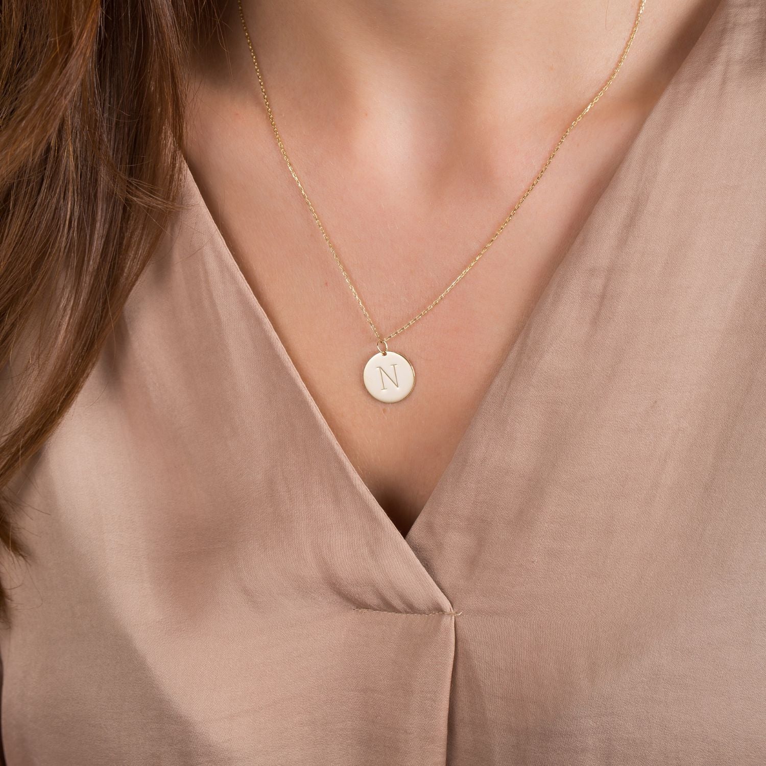 Personalised Gold Initial Necklace-Silver by Swan