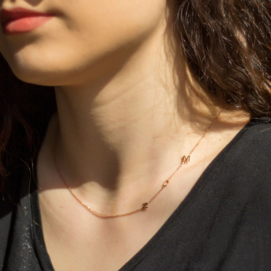 Personalised Sideways Initials Silver by Swan