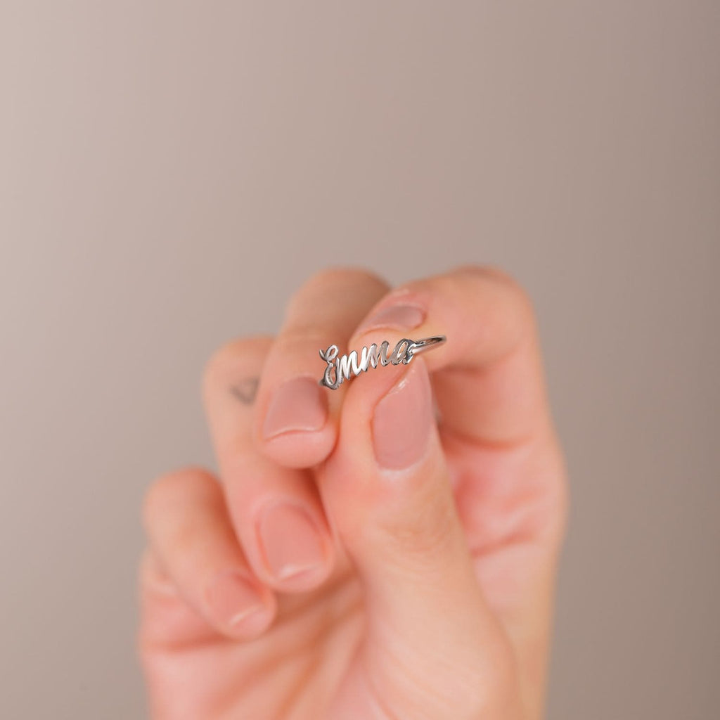 Sterling Silver Name Ring Silver