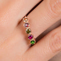 Family Birthstone Ring Rose Gold
