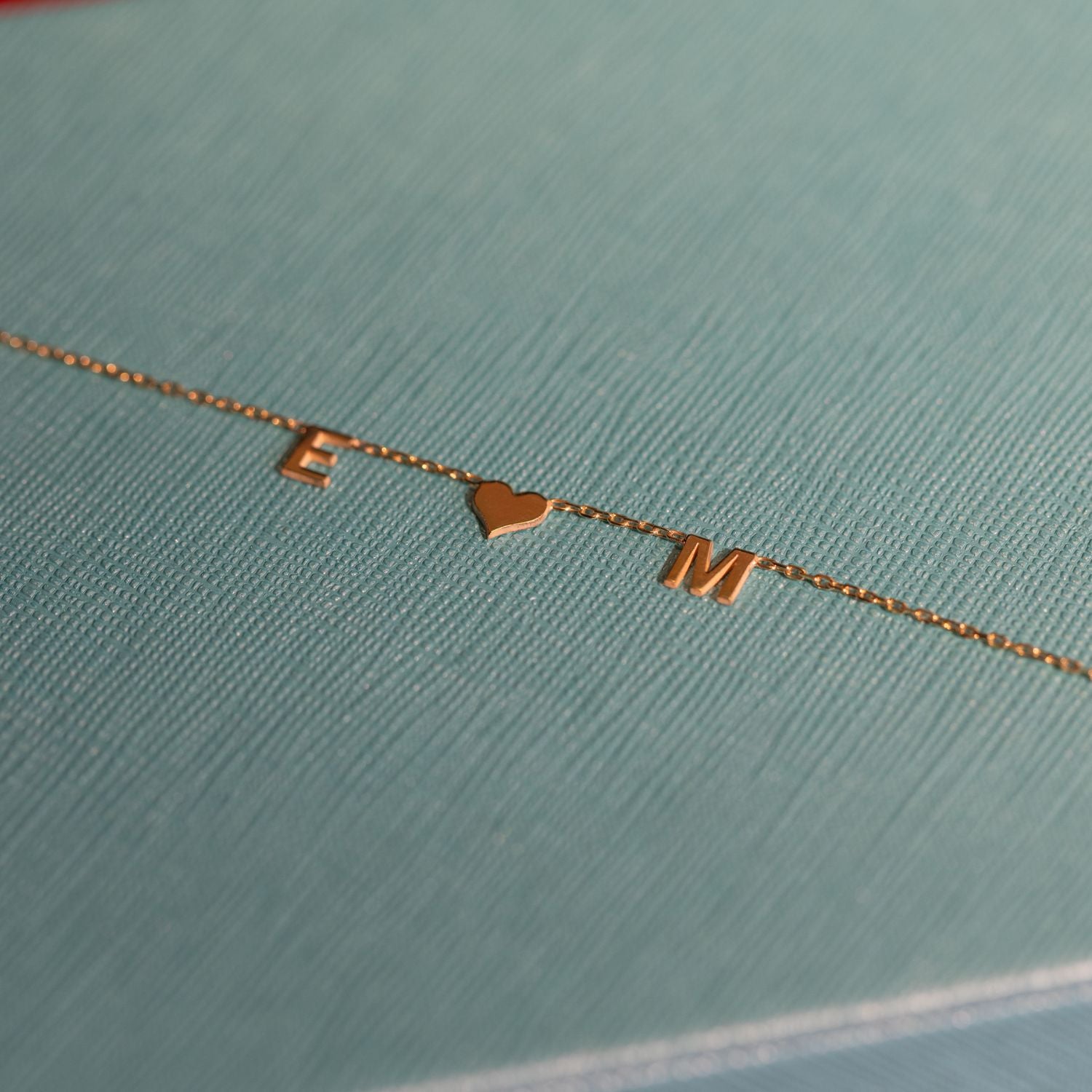 Gold Initial Necklace, Sterling Silver, 14k Gold Plated