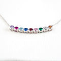 Celestial Multiple Birthstone Necklace Silver