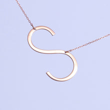 Alexis Rose Large Initial Necklace - SilverbySwan