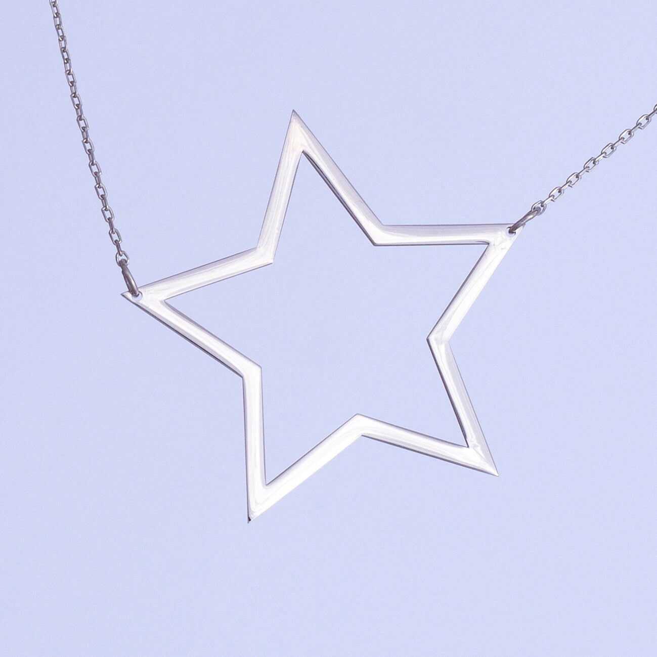 Alexis Rose Large Initial Necklace - SilverbySwan