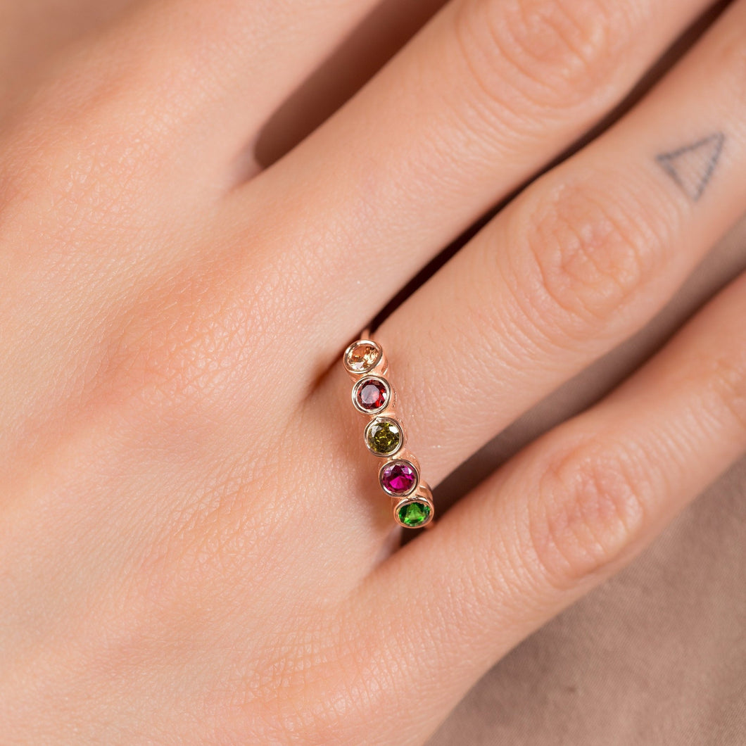 Family Birthstone Ring - SilverbySwan