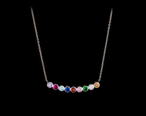 Family Birthstones Necklace - SilverbySwan