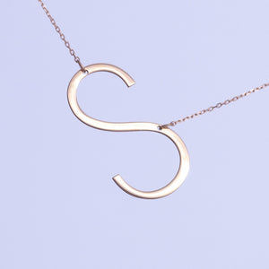 Giant Initials Necklace - SilverbySwan