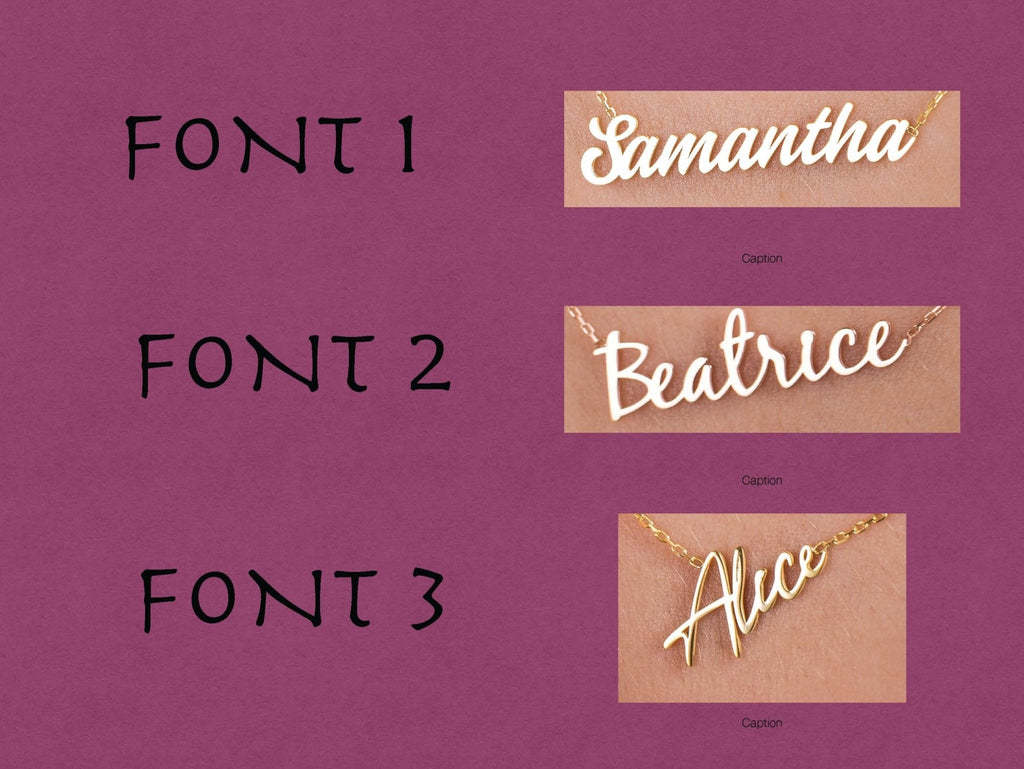 Gold Name Necklace - SilverbySwan