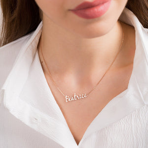 Gold Name Necklace - SilverbySwan