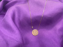 Initial Disc Necklace with Birthstone - SilverbySwan