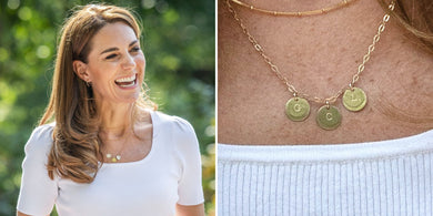 Kate Middleton Monogram Initial Necklace - SilverbySwan