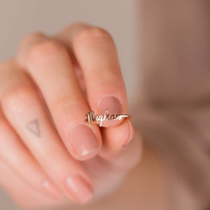 Sterling Silver Name Ring - SilverbySwan